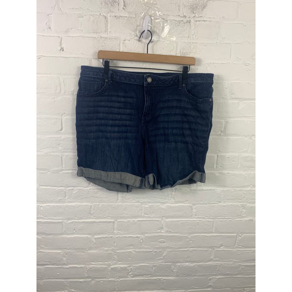 Simply Vera Vera Wang Women's Denim Boyfriend Short High-Rise Blue Size 18